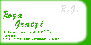 roza gratzl business card